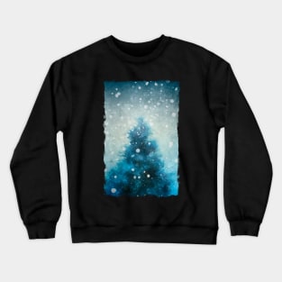 Pine Tree In Snowstorm Crewneck Sweatshirt